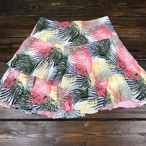 White House Black Market Tropical Tiered Skirt 6